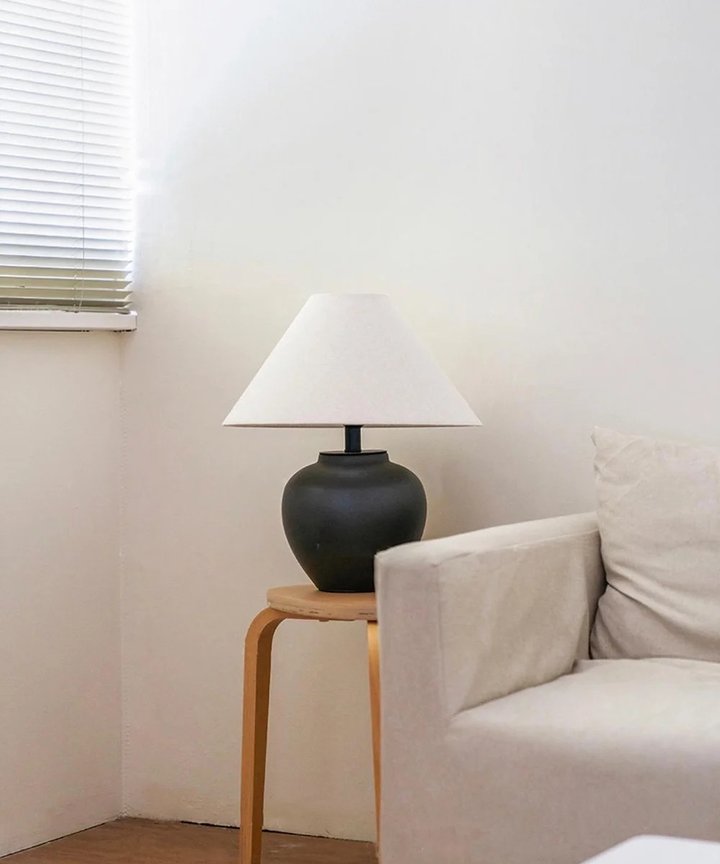 Navaeh Pottery Linen Lamp