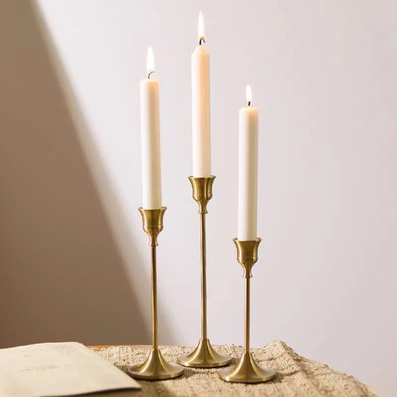 Frieda Brass Gold Candleholder