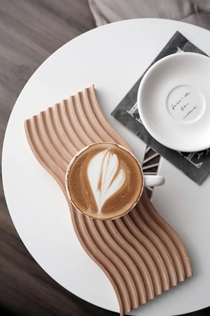 Kaiya Wood Tray - Wave