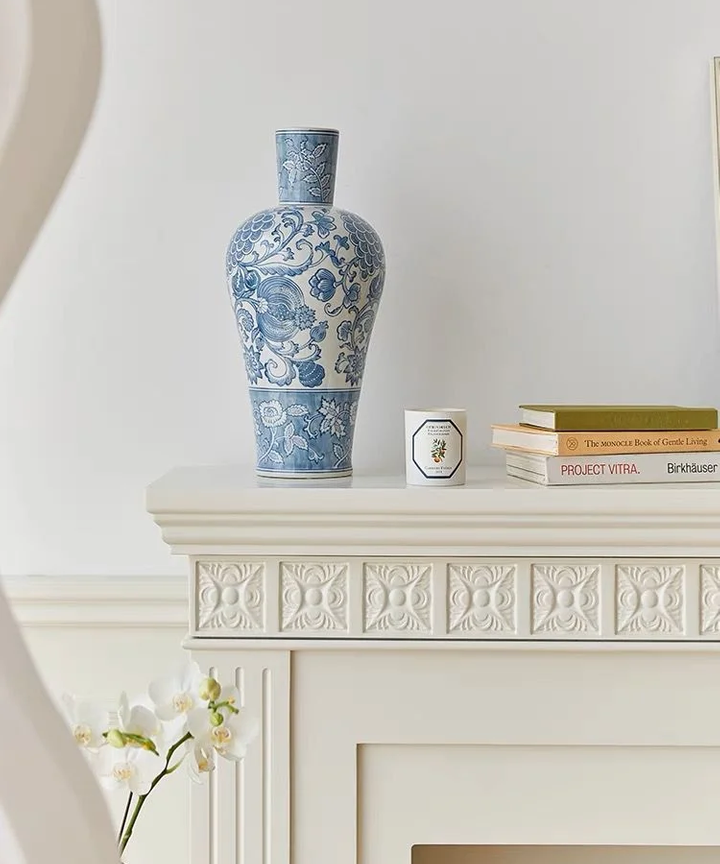 Olivia Flower Carving Fireplace Mantelpiece