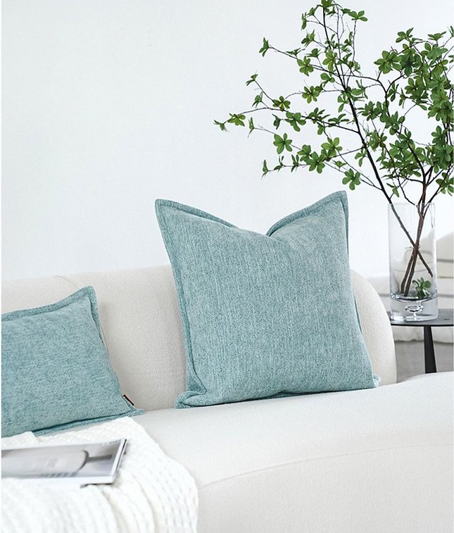 Seymour Blend Chenille Cushion - Ocean