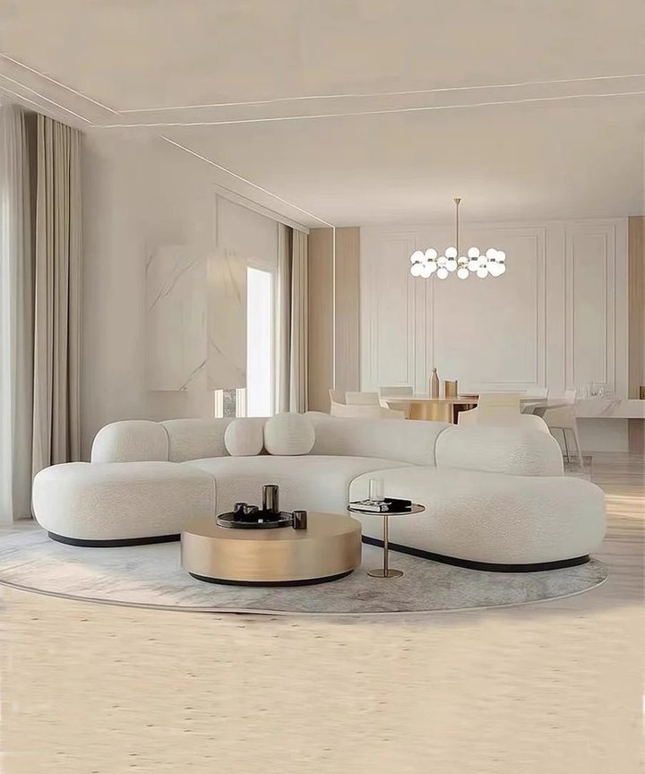 Tessarina Curved Sofa - Crescent