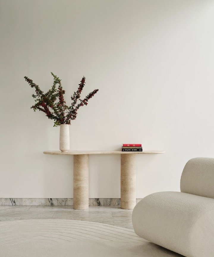 Chaira Travertine Console