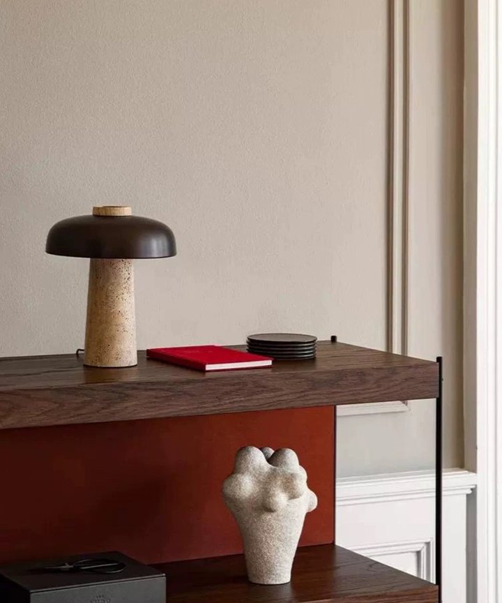 Noah Travertine Desk Lamp