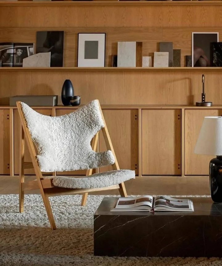 Thilde Sheepwool Knitting Chair