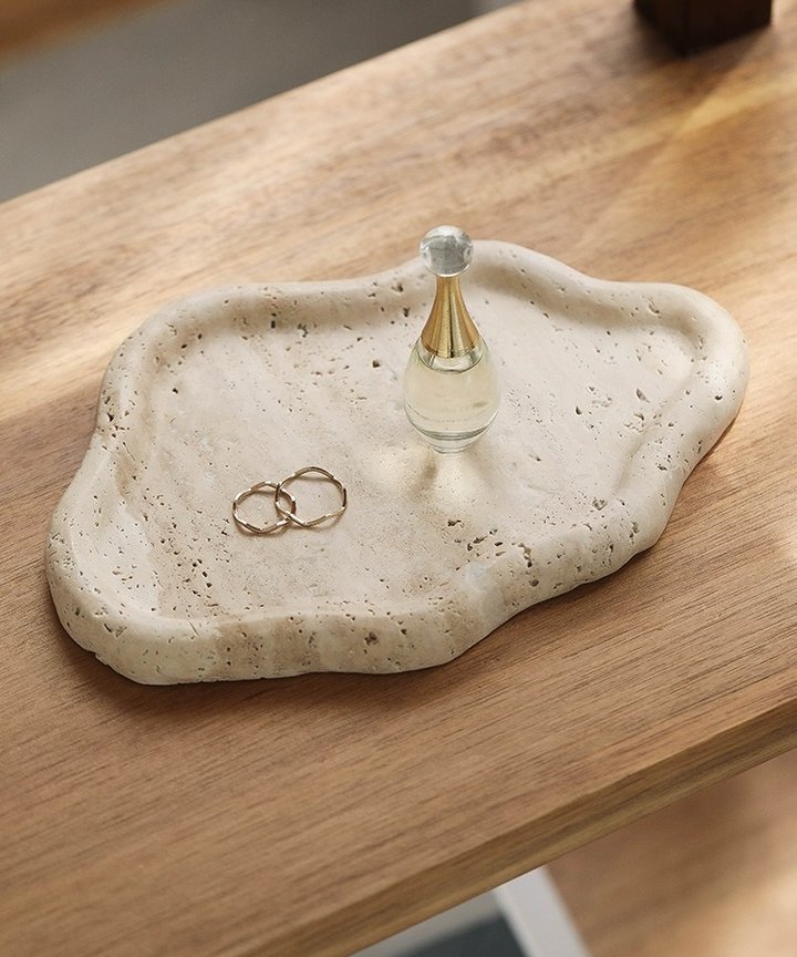 Iolanda Travertine Tray - Cloud