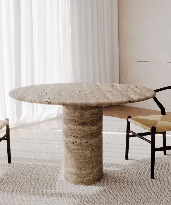 Centra Travertine Table