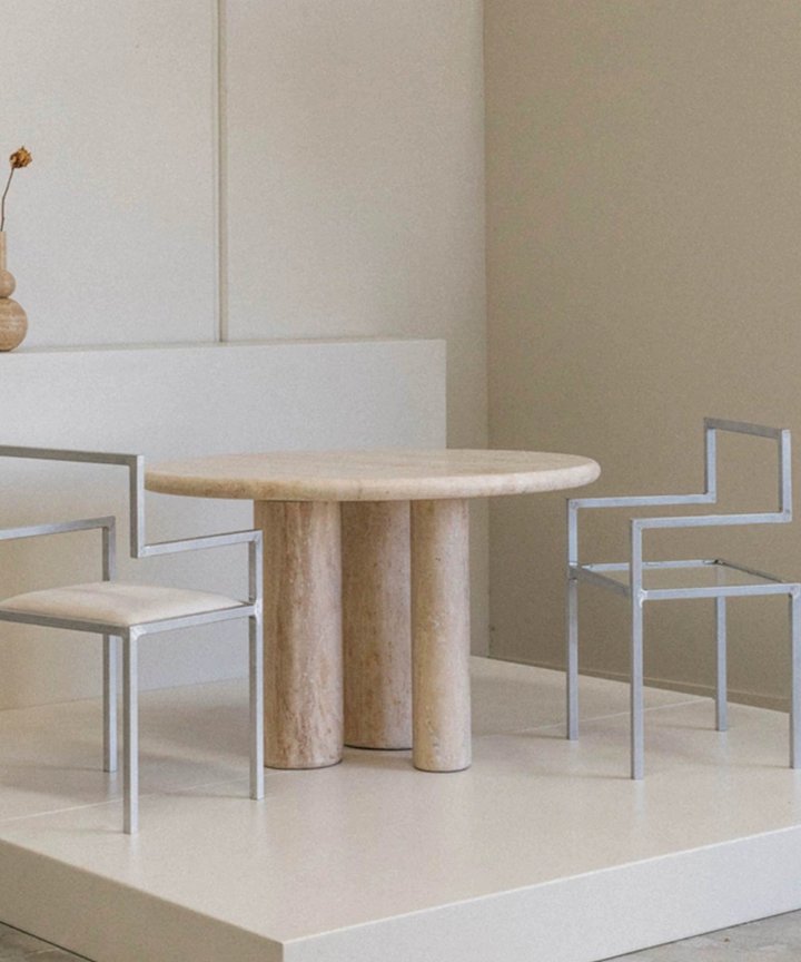 Castelli Travertine Dining Table