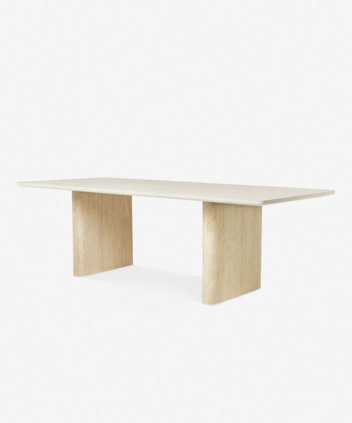 Cornelia Travertine Dining Table