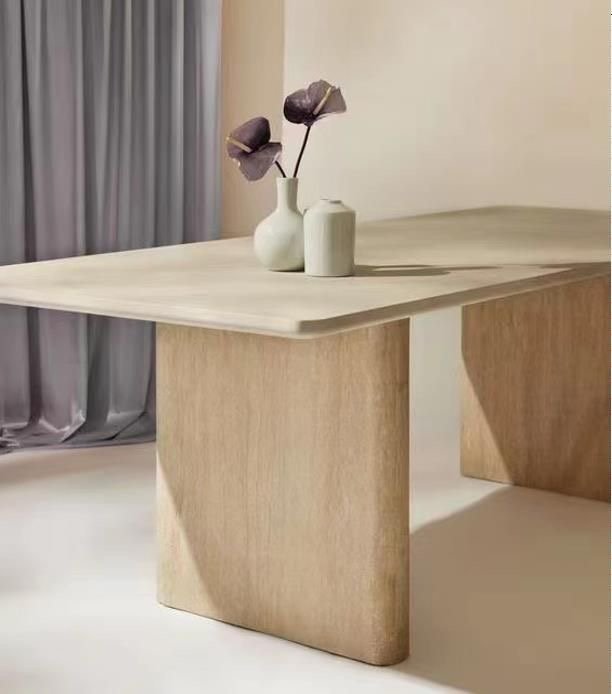 Cornelia Travertine Dining Table