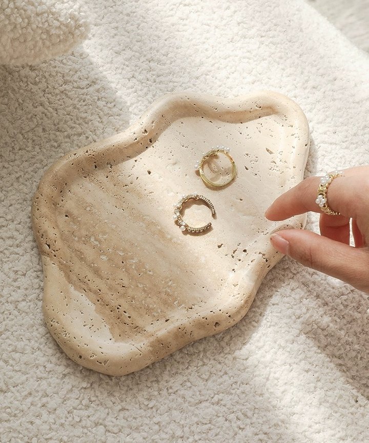 Iolanda Travertine Tray - Cloud