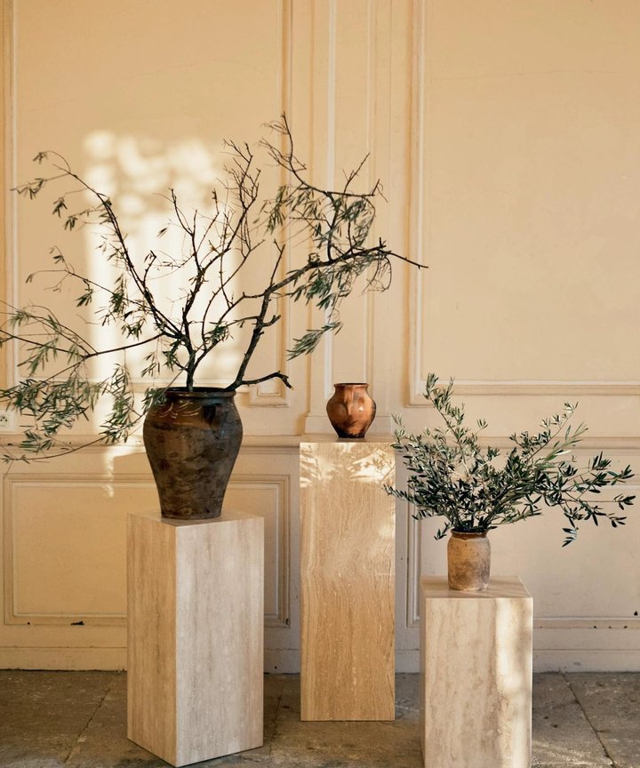 Celine Travertine Plinth