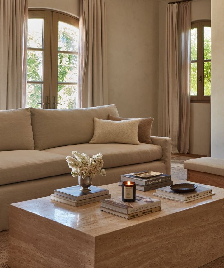 Celine Travertine Coffee Table