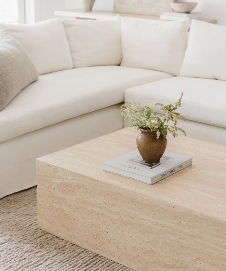Celine Travertine Coffee Table