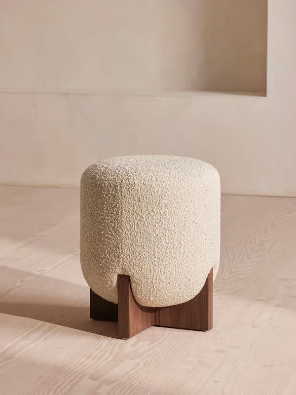 Tillie Boucle Ottoman | The Happy Place