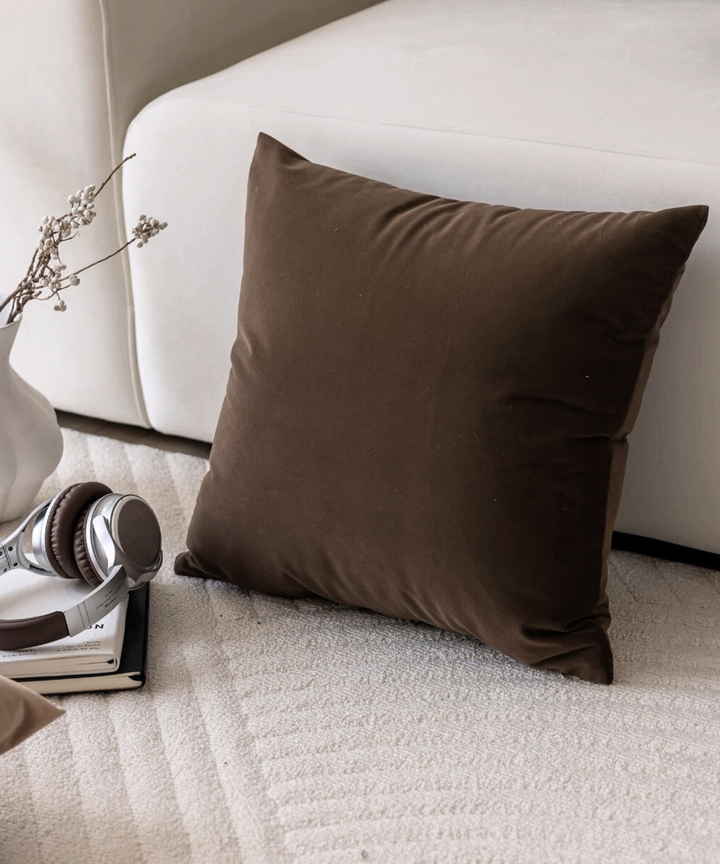 Solana Suede Cushion - Mocha