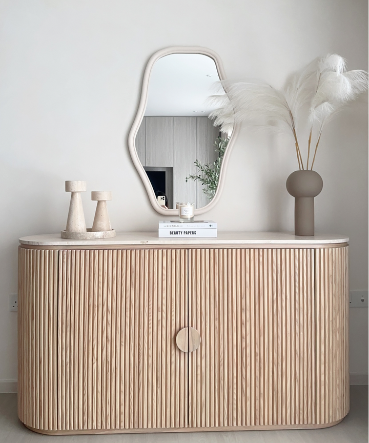 Falisse Travertine Fluted Sideboard