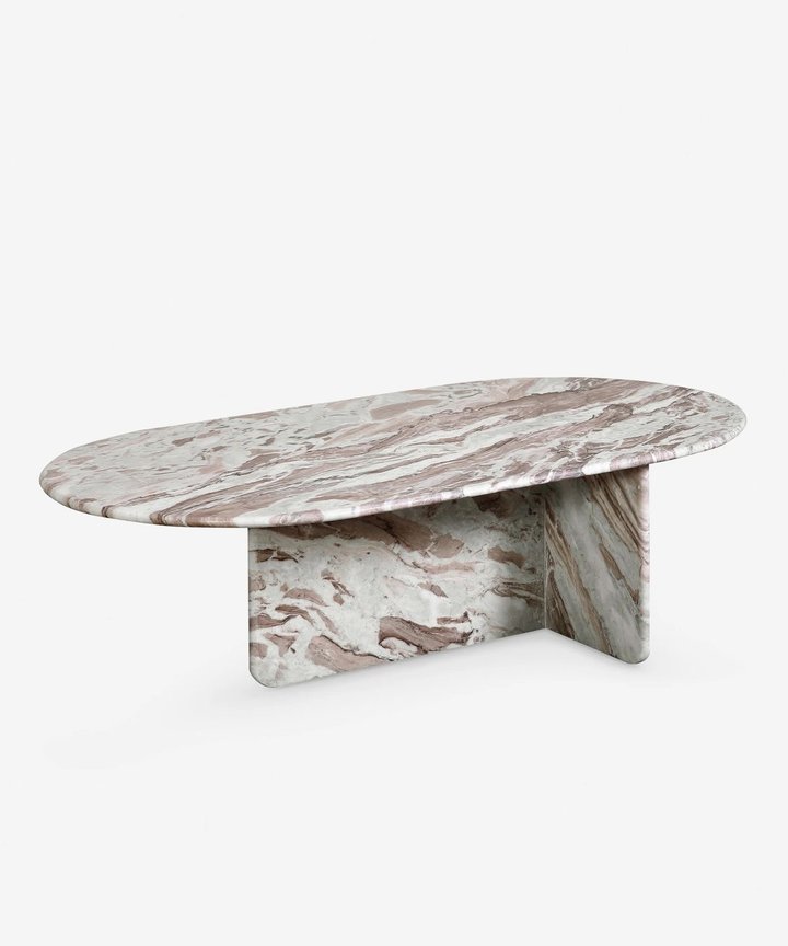 Cerulean Marble Coffee Table - Dreamy Brown