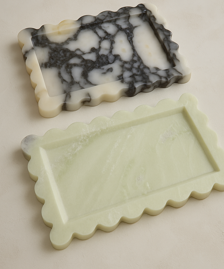 Genesis Scalloped Tray - Fendi Green