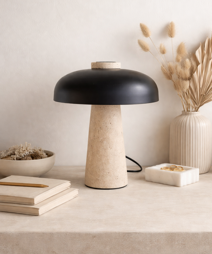Noah Travertine Desk Lamp