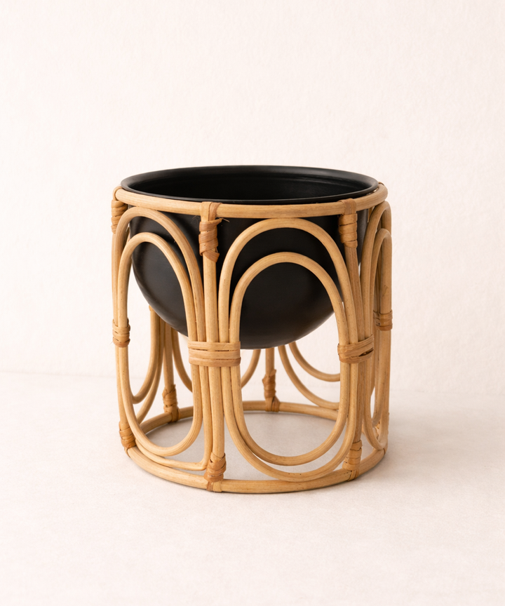Madeline Hamptons Rattan Planter