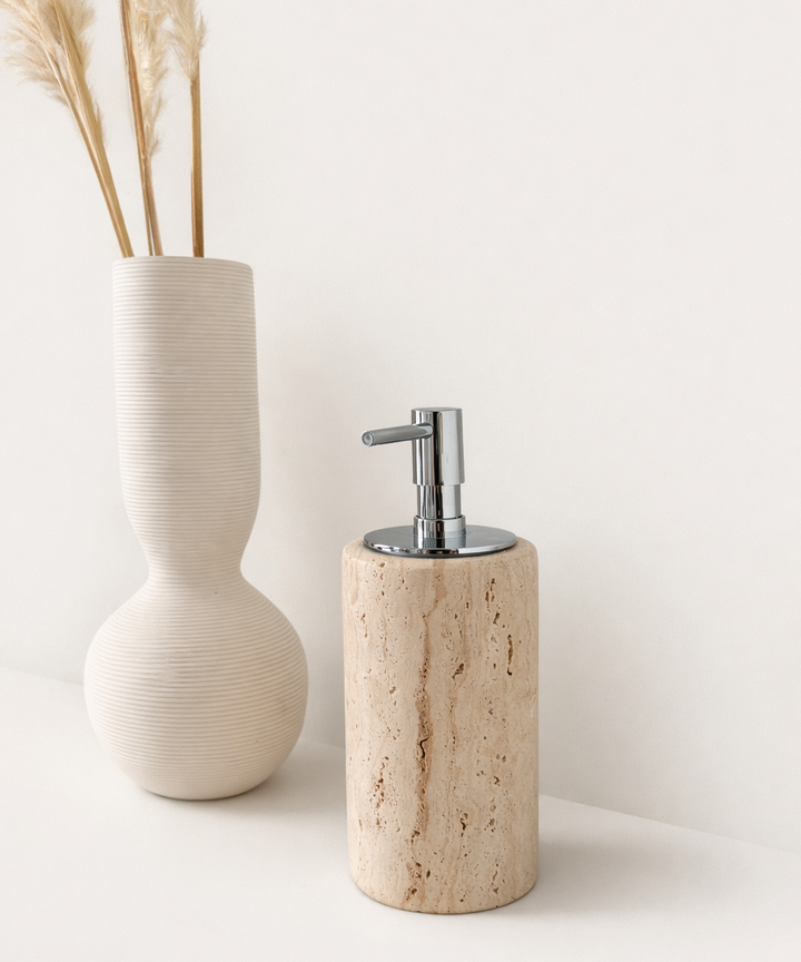 Damira Travertine Soap Dispenser