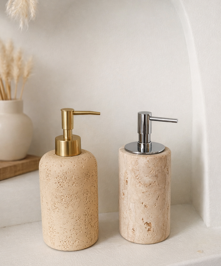 Damira Travertine Soap Dispenser
