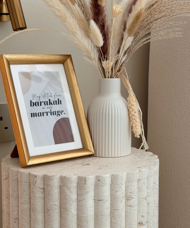 Celine Limestone Fluted Plinth - Cylindrical