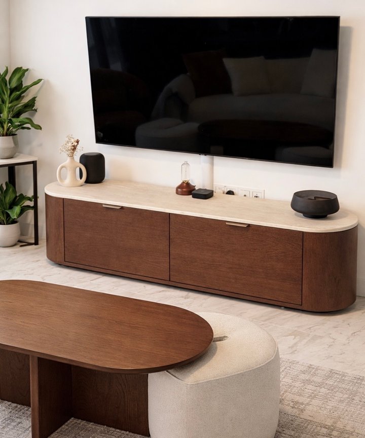 Forma Curved TV Console - Two Doors