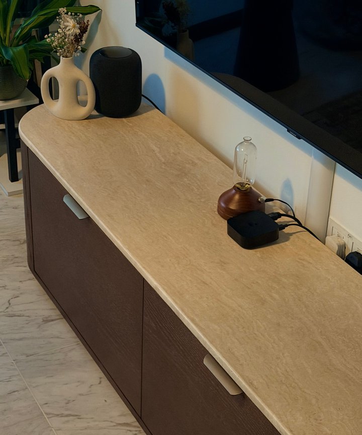 Forma Curved TV Console - Two Doors