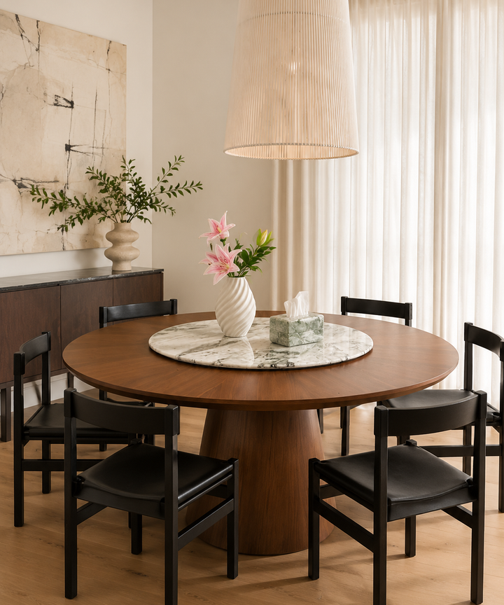 Celio Dining Table - Integrated Turntable