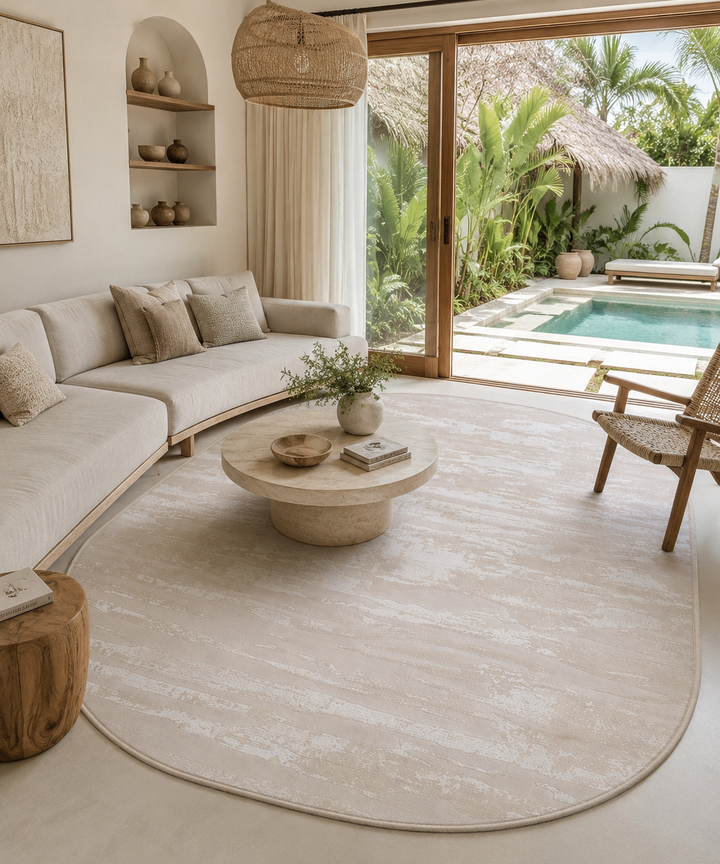 Romania Textured Rug - Oval
