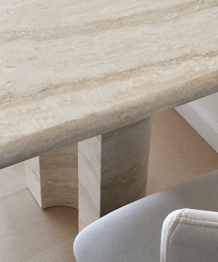Cériki Travertine Dining Table