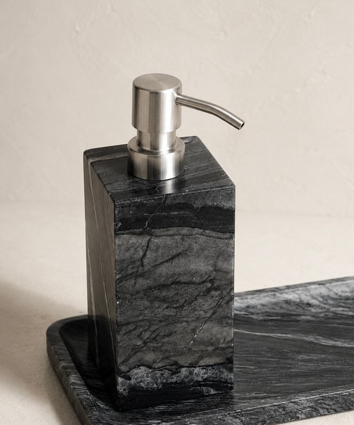 Gardin Marble Bath Set - Venetian Grey