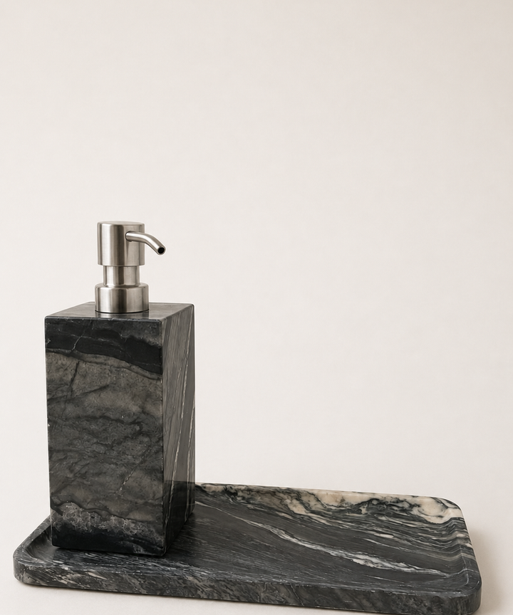 Gardin Marble Bath Set - Venetian Grey