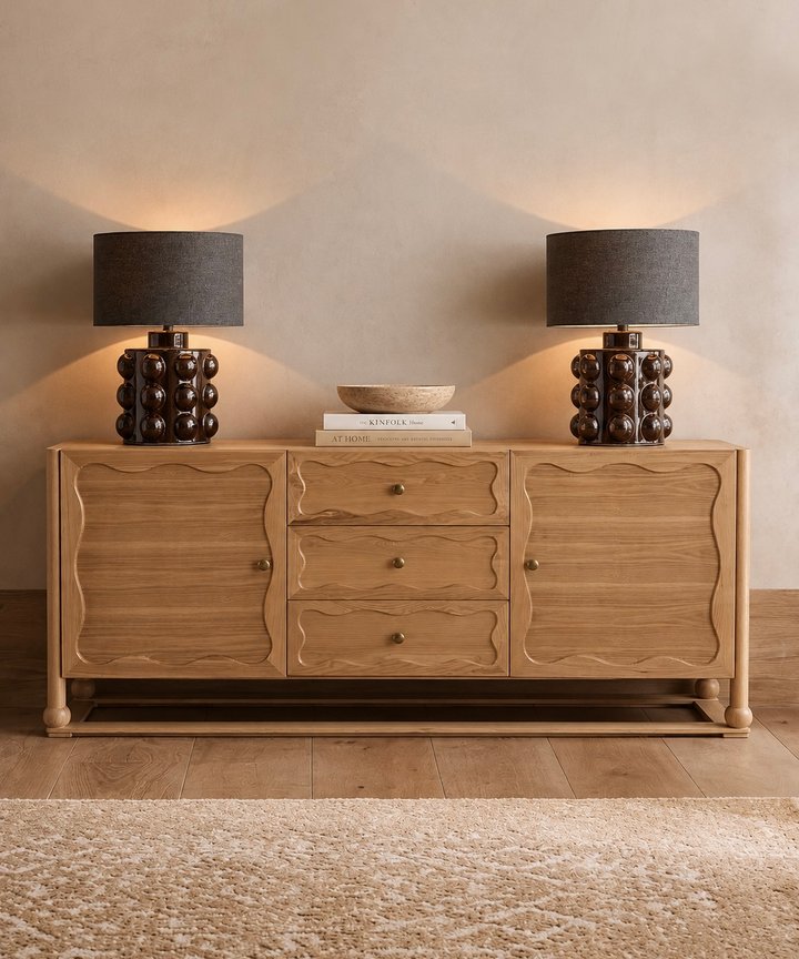 Odelia Solid Wood Wavy Sideboard